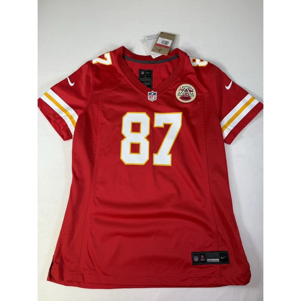 Women's Kansas City Chiefs Travis Kelce Nike Super Bowl LVII Patch Game Jersey L